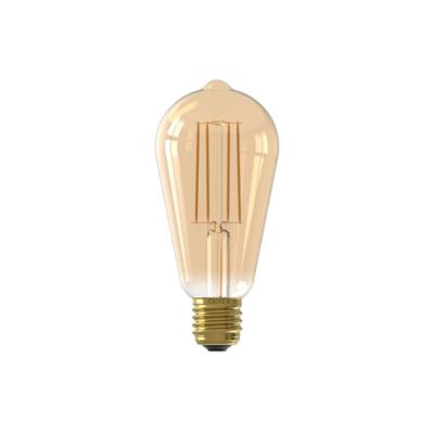LED volglas LangFilament Rustieklamp 220-240V 3.5W 250lm E27 ST64, Goud 2100K Dimbaar - Calex