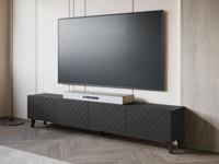 Tv-meubel FUKETTE 4 klapdeuren 190 cm grafiet/zwart