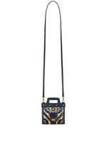 ETRO small Love leather card holder - Bleu