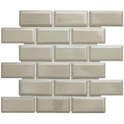 The Mosaic Factory Paris Mozaiek Tegel Rechthoek- Licht Grijs Porselein Geglazuurd 291x296 mm