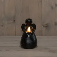 Anna&apos;s Collection LED kaars 3d flame engel 8.5x14.5cm zwart 1 stuks