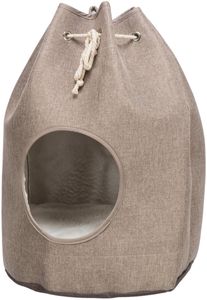 TRIXIE KATTENMAND SCHUILPLAATS NELLI LICHTBRUIN / WIT-TAUPE 40X40X55 CM