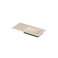 INK Post Wastafel keramische slab envelop bak rechts met 1 kraangat 100x45x1 Travertin matt