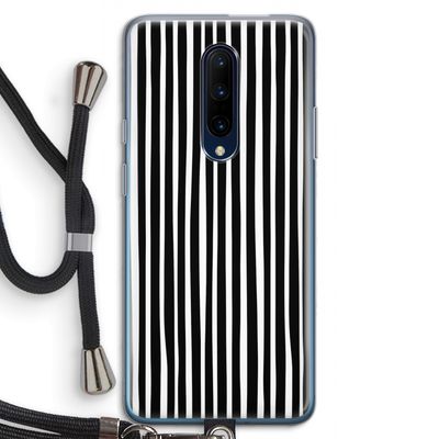 Stripes: OnePlus 7 Pro Transparant Hoesje met koord