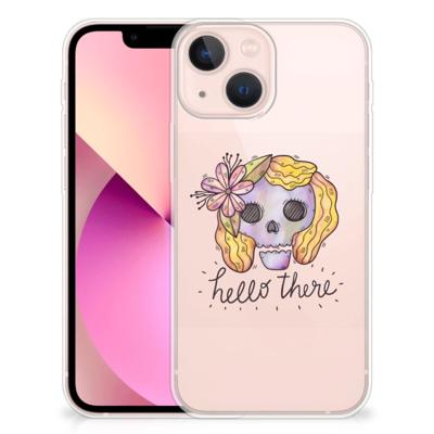 Silicone Back Case iPhone 13 mini Boho Skull Silicone Back Case iPhone 13 mini Boho Skull