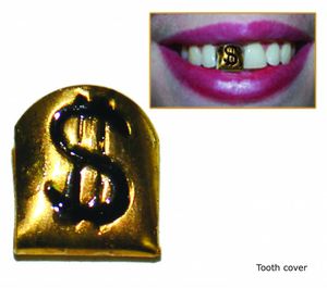 Gouden Gangster tand dollar teken