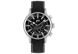 Horlogeband Jacques Lemans F5037G Leder Zwart 22mm