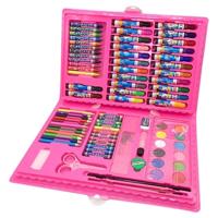 86 PCS kinderen tekenen schilderij kunst set blauw water kleur pen Crayon olie pastel verfborstel tekening tool (86 stuks roze)