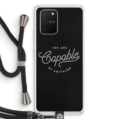 Capable: Samsung Galaxy S10 Lite Transparant Hoesje met koord