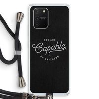 Capable: Samsung Galaxy S10 Lite Transparant Hoesje met koord