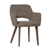 Woood Murat eetkamerstoel Mystic Brown taupe hout