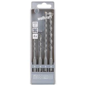 Wolfcraft 8456000 Carbide Hamerboorset 4-delig 5 mm, 6 mm, 6 mm, 8 mm SDS-Plus 1 set(s)