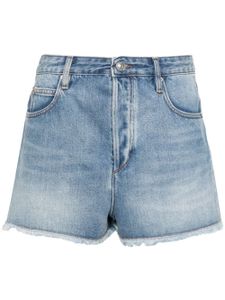 ISABEL MARANT short en jean Lesia à bords frangés - Bleu