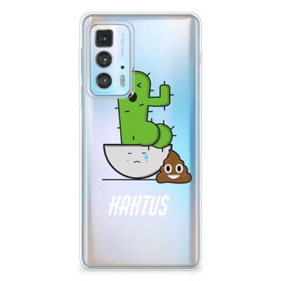Motorola Edge 20 Pro Telefoonhoesje met Naam Cactus Poo