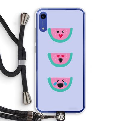 Smiley watermeloen: Honor Play 8A Transparant Hoesje met koord