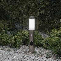 Bolderverlichting met sensor en stopcontact 50 cm roestvrij staal IP44