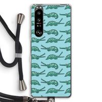 Kroko: Sony Xperia 1 III Transparant Hoesje met koord