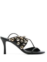 Stella McCartney sandales 85 mm à ornements de perles - Noir