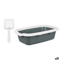 Kattenbak Mascow Wit Antraciet Plastic 25 x 11 x 2 cm 0,38 x 16 x 58,5 cm (11 Stuks)