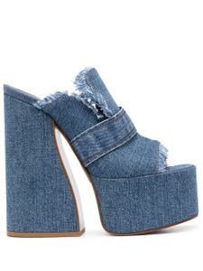 Le Silla mules en jean 170 mm à plateforme - Bleu