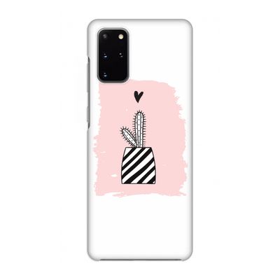 Zwart-wit cactus: Volledig geprint Samsung Galaxy S20 Plus Hoesje