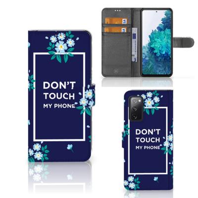 Samsung Galaxy S20 FE Portemonnee Hoesje Flowers Blue DTMP | Portemonnee hoesje Samsung Galaxy S20 FE Portemonnee Hoesje Flowers Blue DTMP | Portemonnee hoesje