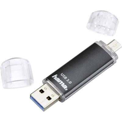 Hama FlashPen Laeta Twin USB-stick smartphone/tablet Zwart 32 GB USB-A 3.2 Gen 1, Micro-USB 2.0