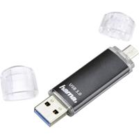 Hama FlashPen Laeta Twin USB-stick smartphone/tablet Zwart 128 GB USB-A 3.2 Gen 1, Micro-USB 2.0