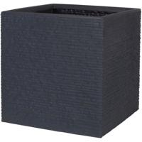 Bloempot Strata Raad van bestuur 39 x 39 x 39 cm Donker grijs Plastic Vierkant Bloempot Strata Raad van bestuur 39 x 39 x 39 cm Donker grijs Plastic Vierkant