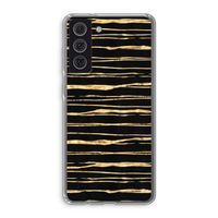 Gouden strepen: Samsung Galaxy S21 FE Transparant Hoesje
