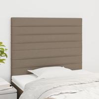 Hoofdborden 2 st 80x5x78/88 cm stof taupe