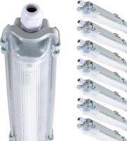 Proventa LED TL armaturen met lampen 120 cm - Koud wit licht 6500 K - Waterdicht - Voordeelverpakking - 8 stuks