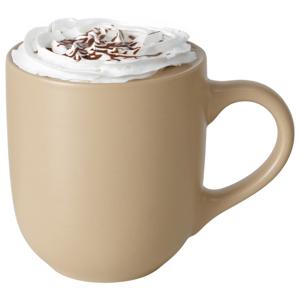 Koffiemokken Paris - 1x stuks - Keramiek - pastel beige - 300 ml - 8 x 10 cm