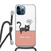 GSM poes: iPhone 13 Pro Max Transparant Hoesje met koord
