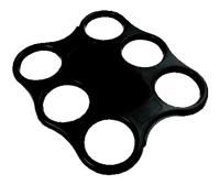 Bekerplateau sensations voor 6 bekers zwart | 15 stuks