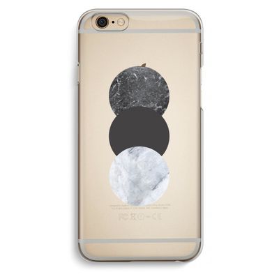 Marmeren cirkels: iPhone 6 / 6S Transparant Hoesje