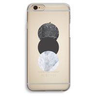 Marmeren cirkels: iPhone 6 / 6S Transparant Hoesje