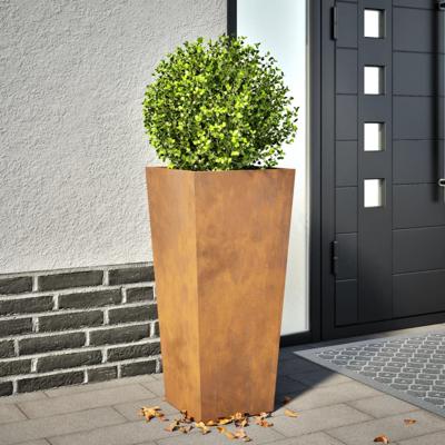 Plantenbak 35x35x75 cm weervast staal