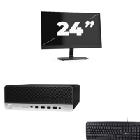 HP ProDesk 600 G5 SFF - Intel Core i7-9e Generatie - 8GB RAM - 256GB SSD - Windows 11 + 1x 24 inch Monitor
