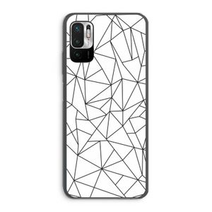 Geometrische lijnen zwart: Xiaomi Redmi Note 10 5G Transparant Hoesje