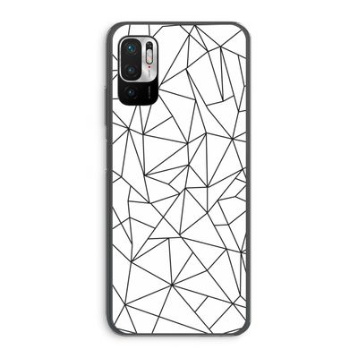 Geometrische lijnen zwart: Xiaomi Redmi Note 10 5G Transparant Hoesje
