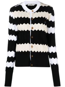 Vivienne Westwood cardigan à motif zigzag - Blanc