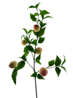 Peach spray orange 76 cm kunstbloem - Nova nature