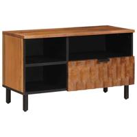 TV-kast met lade Acacia Bruine Afwerking 80 x 33,5 x 46 cm