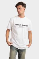 Pure Path Signature T-Shirt Heren Gebroken Wit - Maat XS - Kleur: Wit | Soccerfanshop