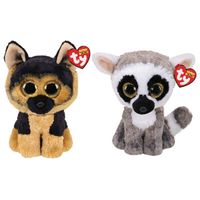 Ty - Knuffel - Beanie Buddy - Spirit German Shepherd & Linus Lemur - thumbnail