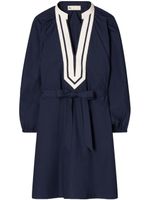 Tory Burch robe-tunique en coton à manches bouffantes - Bleu - thumbnail