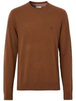 Burberry pull en cachemire à logo brodé - Marron