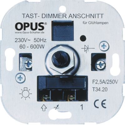Opus gloeilampen tastdimmer met schroefklemmen 60-400W