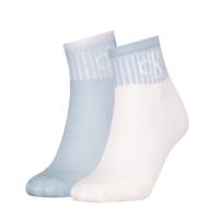 Calvin Klein 2 stuks Glossy Rib Quarter Socks